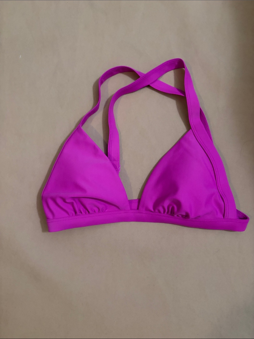 Xhilaration Bright Magenta Triangle Bikini Top